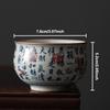 Antique Blue and White Porcelain Teacup Ceramic Master Cup Tea Bowl Mugs Chinese Kung Fu Gongfu Teaware Set Household Drinkware