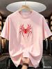 New Summer Casual Sports Simple Spider Printed Roundneck Cotton Shortsleeve Top For Adults Tshirt