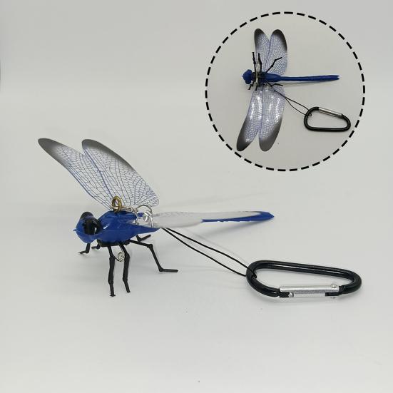 Поддельное украшение в виде стрекозы с карабином, портативное средство от комаров для кемпинга, имитация 3D