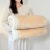Winter Solid Color Thick Throw Blanket Office Nap Single Warm Blanket Hotel Travel Home Dormitory Soft Comfortable Bed Blankets