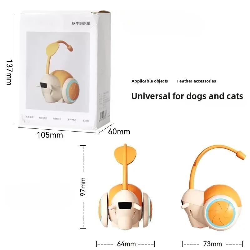 Cat Toys Car for Bored Indoor Adult Cats Remote Control Cat Toy with 4 Directions LED Lights Interactive Remote Control Toy