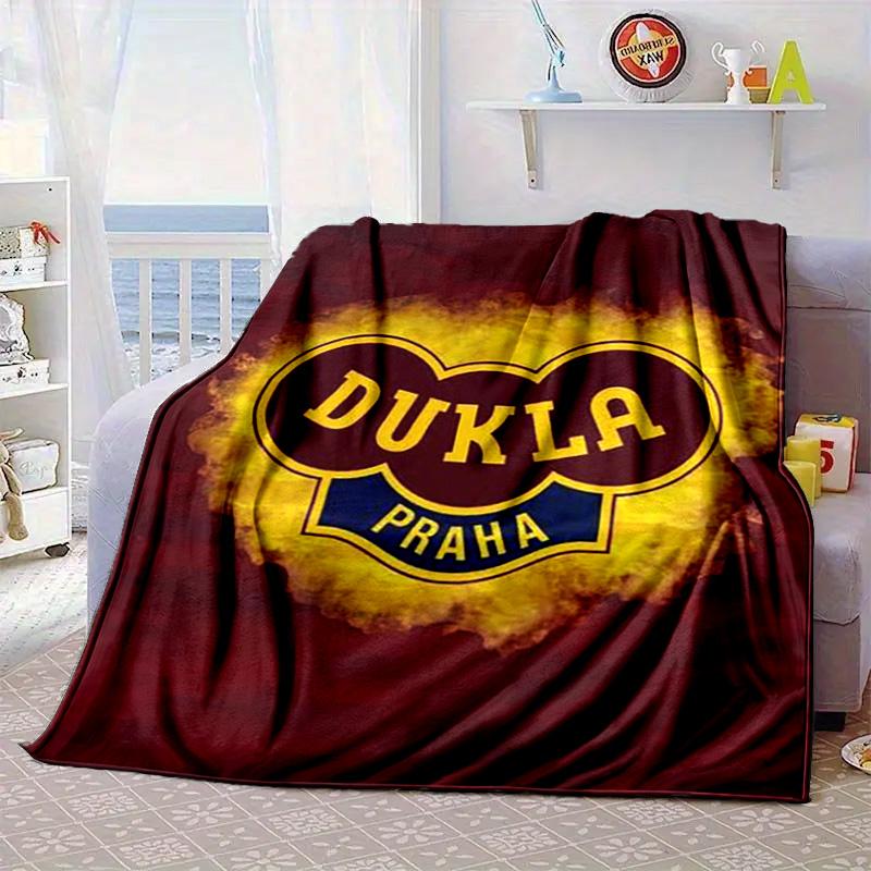 Dukla Prague Football Team Portable Blanket/Soft Blanket Bedding Blanket Suitable for Travel Camping Living Rooms Offices Sofas Fan Gifts