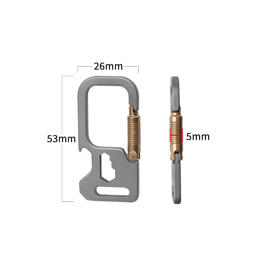Титановый цинк Сплав цинка Автомобильный брелок Брелок Открывалка для бутылок Прочный Держатель для ключей Поход