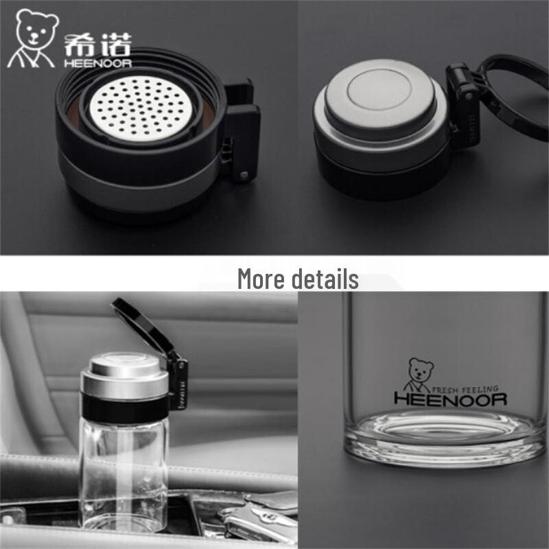 HEENOOR Portable Single-Layer Glass Cup