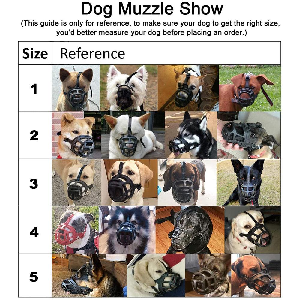 Comfy Soft Silicone Pet Dog Muzzle Breathable Basket Muzzles for Small Medium Large and X-Large Dogs Stop Biting Barking Chewing