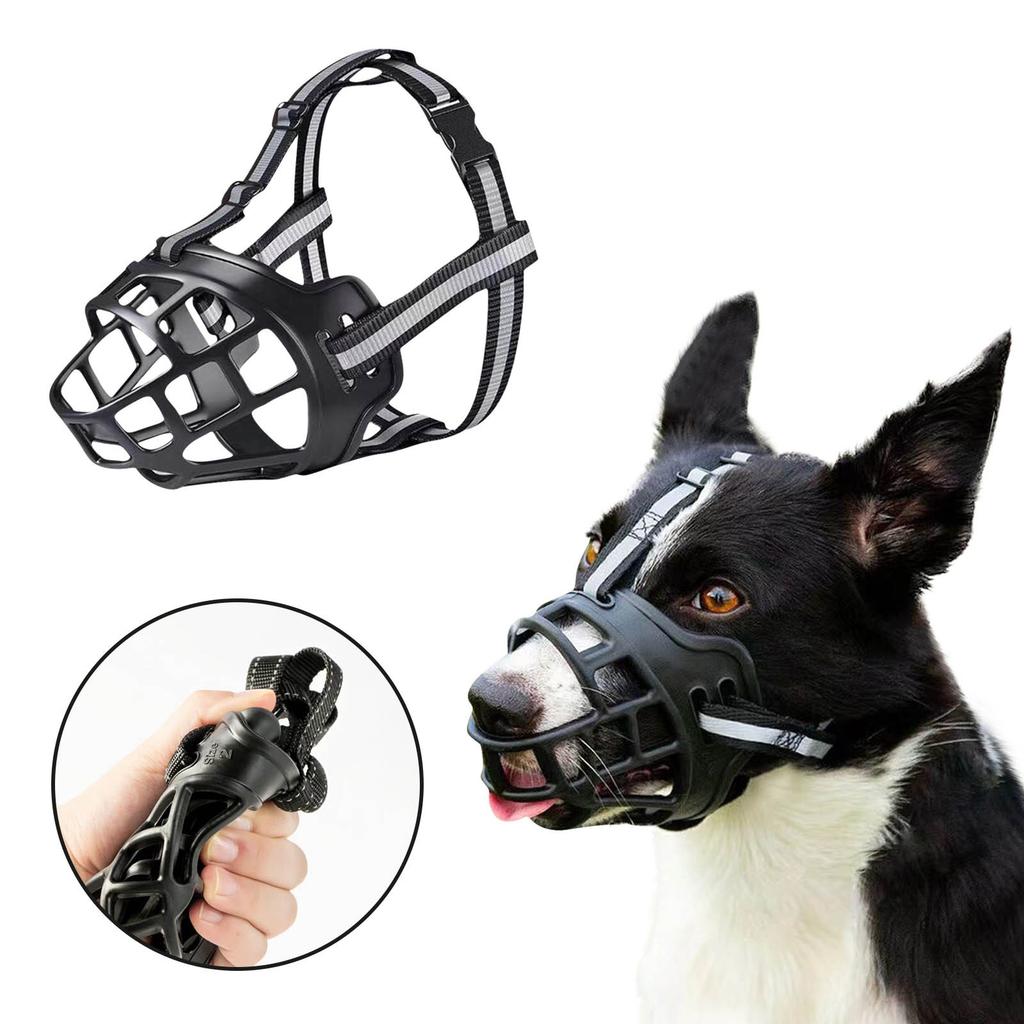 Soft Silicone Pet Dog Muzzle Breathable Basket Muzzles Comfy For Small Medium Large Dogs Stop Biting Barking Dogs Mouth Cover