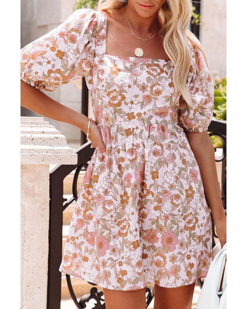 Azura Exchange Мини-платье с открытой спиной и квадратным вырезом, украшенное бантом