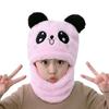 Fleece Children Beanie Caps Cartoon Warm Bonnet Scarf Fashion Kids Plush Hat  Toddler
