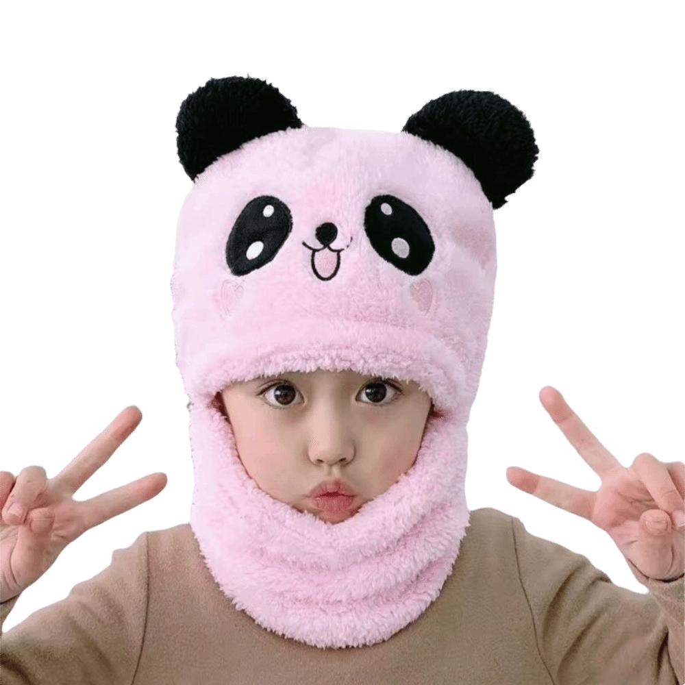 Fleece Children Beanie Caps Cartoon Warm Bonnet Scarf Fashion Kids Plush Hat Toddler