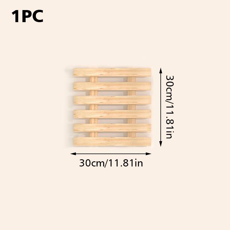 1/2/3/4pcs Wooden Hanging Rack Bohemian Anti-corrosion Flower Shelf Layout Living Room Potted 30x30cm