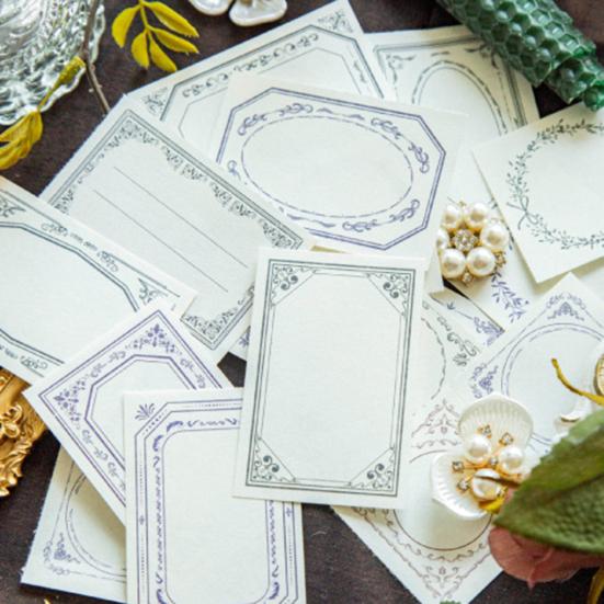 Memo Pad Vintage Style DIY Floral Printing Classic Label Material Literature Journal Pad Office Supplies