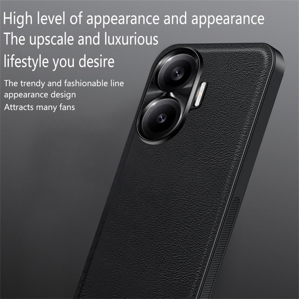 For Xiaomi Redmi Turbo 4 Pro 5G Case PU+TPU+PC Phone Back Cover with Metal Lens Frame