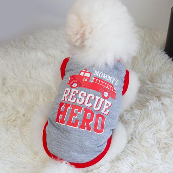 Жилет для домашних животных Двуногая одежда Модный моющийся прочный стильный милый дизайн с буквенным принтом Жилет для домашних животных Товары для домашних животных