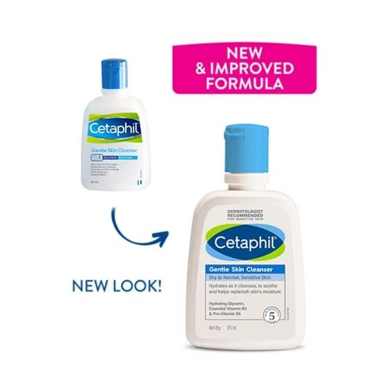 Galderma Cetaphil Dry Skin Combo Gentle Skin Cleanser, 125 мл + Увлажняющий крем, 250 г и Солнцезащитный крем, 50 мл