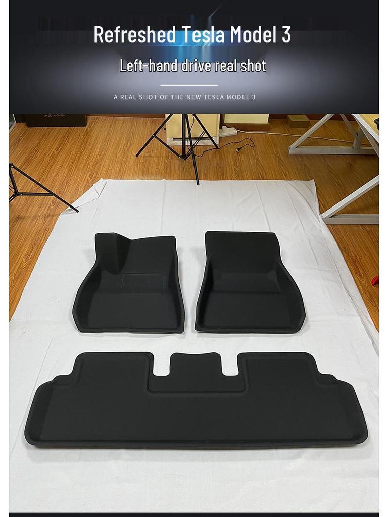 Водонепроницаемые XPE коврики для пола автомобиля Tesla Model 3 Refresh и экологичный коврик для багажника без запаха