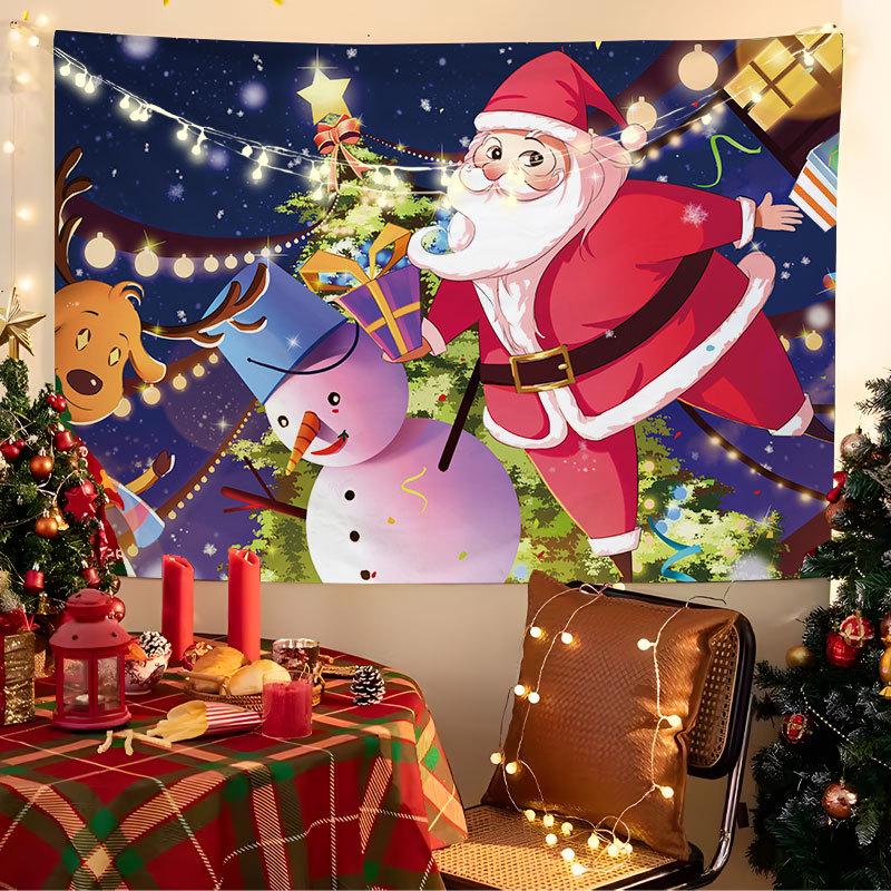 European Christmas Festival Hanging Cloth - Fresh Party Background Decor