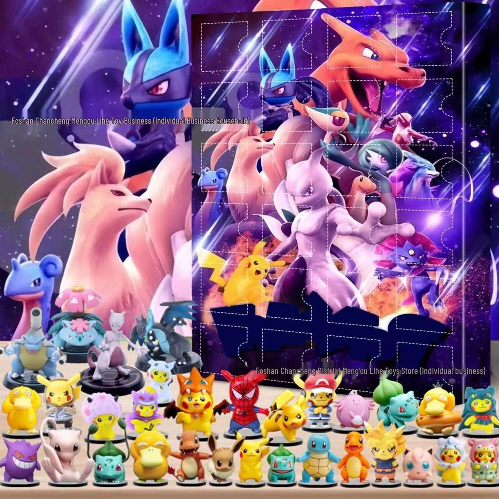 Рождественский адвент-календарь Pokémon 2025: Коробка-сюрприз «Покемоны», 24 штуки