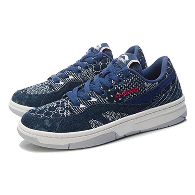 Li Ning 937 Винтажные Баскетбольные Кроссовки Женские Низкие Морская Соль Синий AGBR074-1
