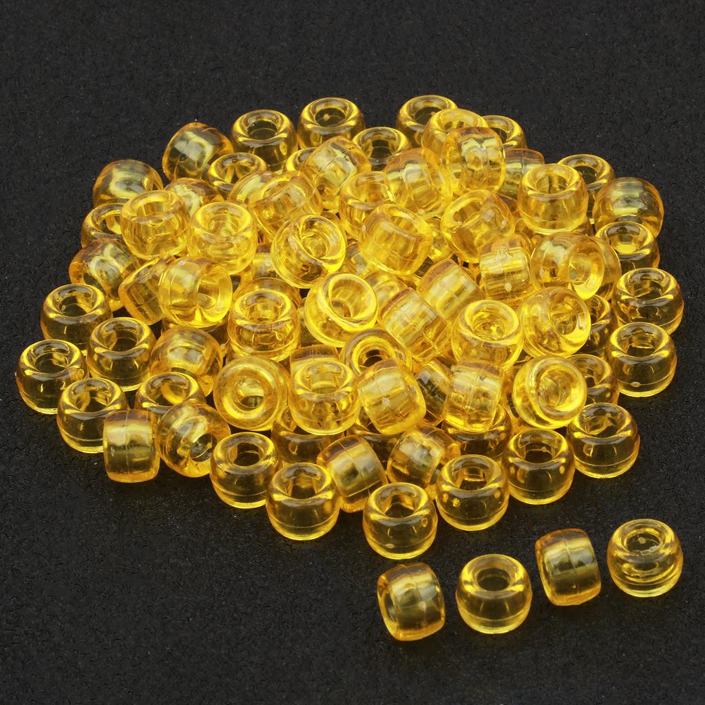 100 шт./пакет 6x9 мм бусины пони оптом, прозрачные бусины пони для набора для изготовления браслетов, бусины канди, бусины для волос для кос, бусины для рукоделия для изготовления ювелирных изделий