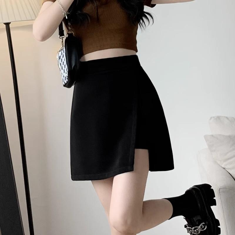 Summer Slim Fit A Line Skirt With Zipper For Trendy Streetwear Women