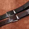 Простой легкий роскошный универсальный ремень из коровьей кожи первого слоя, мужской кожаный ремень с пряжкой, деловой тренд, для брюк, мужской