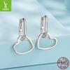 Hollow Love Pendant U-Shaped Earrings, Fashionable Wear S925 Sterling Silver Combination Earrings Earrings