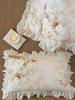 Princess Style Floral Lace Cotton Bedding Set: Includes French Rose Bed Skirt, Duvet Cover, and Sheet (4-Piece)