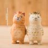 Деревянная фигурка кошки Декор Ручная работа Подарок для любителей кошек Домашний Офисный Дисплей