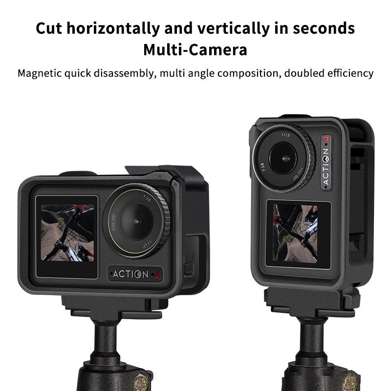 Спортивный складной магнитный держатель для камеры для DJI OSMO Action 5 Pro/4/3 Адаптер быстрого отсоединения Основание удлинителя Аксессуары