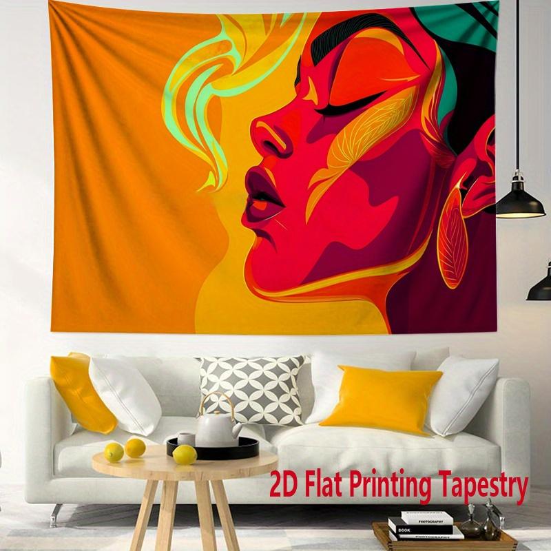 Female sexy face Digital printing polyester wall tapestry suitable for use in living rooms bedrooms offices bars party
