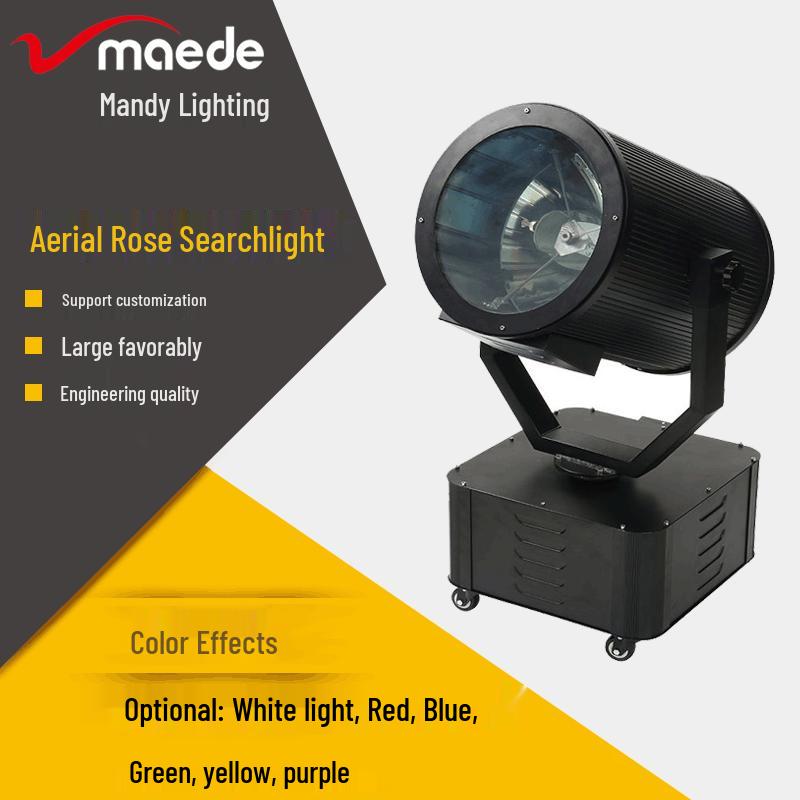 Mandisen Outdoor Waterproof Automatic Rotating Sky Rose Searchlight