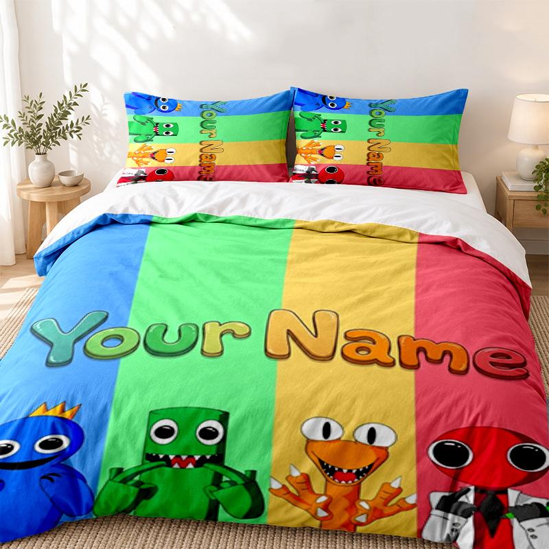 Banban Custom Name 3pc set Perfect for bedroom use Comfortable bedding set includes a duvet cover and two pillowcases Ideal birthday or Christmas gift