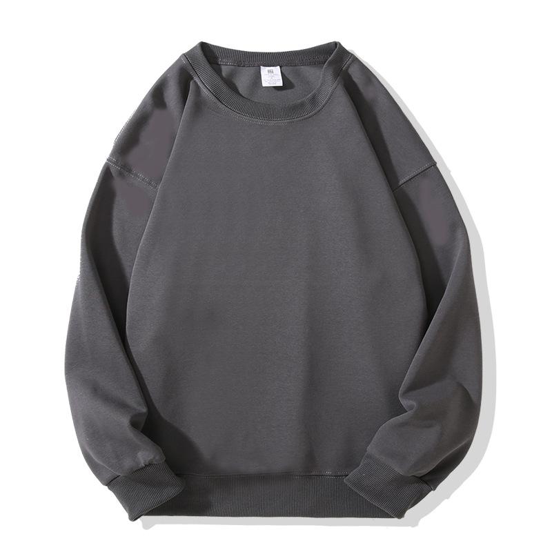 Men's Sweater New Spring and Autumn Loose Casual Crew Neck Sweater Solid Color Men's Pullover Long-sleeved Bottoming Shirt