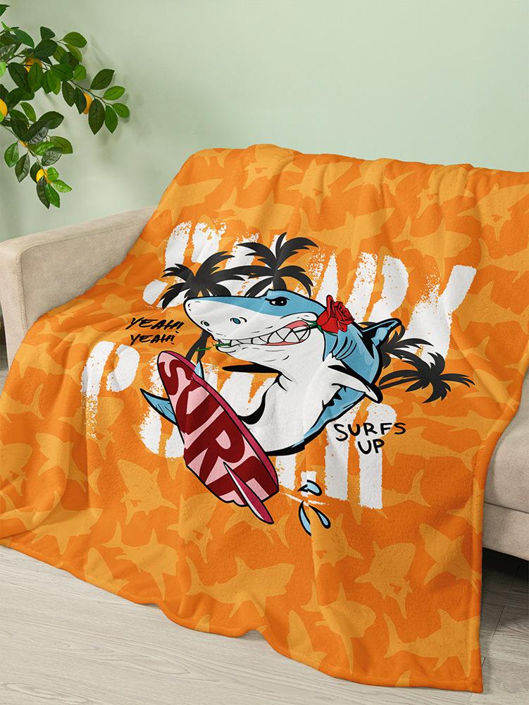 Flannel blanket sea animals turtle blanket crystal fleece blanket spring and autumn