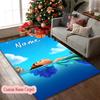 McQueen Area Rug, Customize Text Office Chair Sofa Carpet, Custom Name Floor Mat for Home and Living Spaces