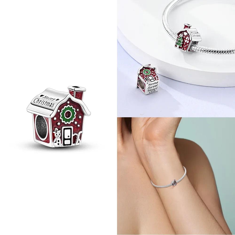 Красный Санта Клаус Белый Снеговик Снежинки Подарок Сапоги Оригинальные Медные Шармы Бусины Подходят для Браслета Ювелирные Изделия Женщины Сделай Сам