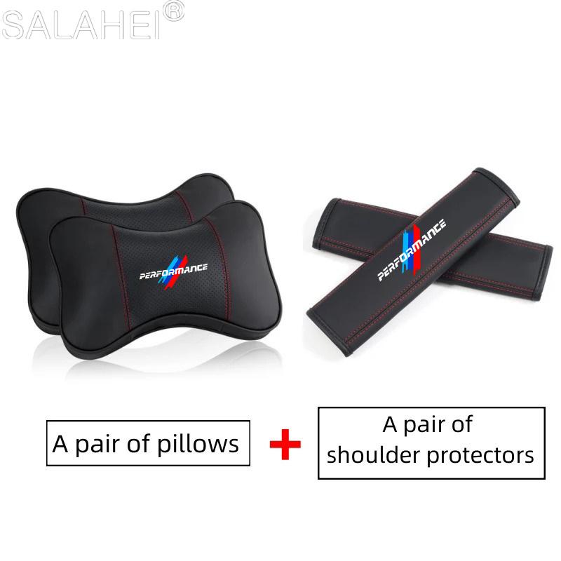 Car Seat Neck Pillow Headrest Cushion Protection Shoulder Pads For BMW Performance M2 M3 M4 M5 M6 E46 E90 E60 F10 F30 Accessorie msbr98