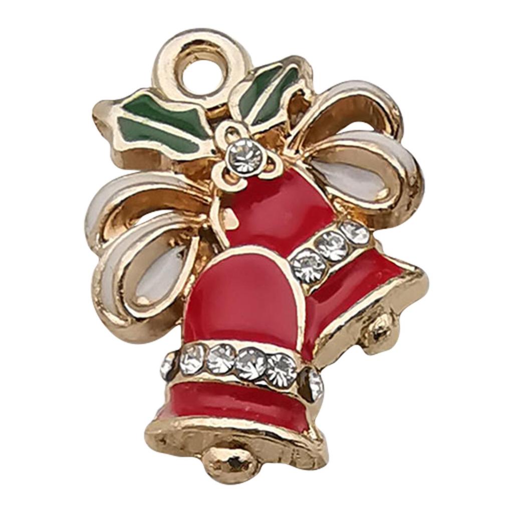 Set of 50 Christmas Oil Drop Pendants: Cute Santa, Snowman, Tree DIY Jewelry Accessories