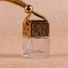 Car Pendant Quadrangle Type 10ml Water Cube Car Perfume Bottle Car Pendant Glass Bottle Pendant Essential Oil Dispenser Bottle