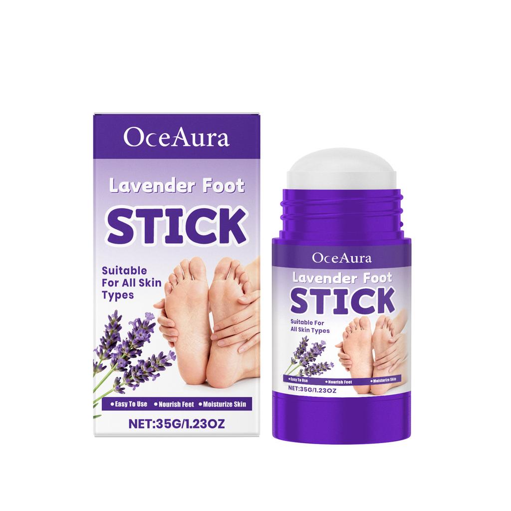 OCEAURA Lavender Foot Moisturizing Stick, Gentle Refreshing Hydrating Soft Care for Dry Cracked Feet,