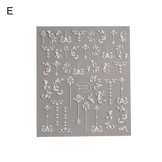 Yousheng Nail Art Наклейка Самоклеящаяся 5D Рельефная 3D Эффекты Невыцветающая DIY Японский Стиль Цветочный Узор Маникюрные Наклейки Поставка Маникюрного Салона