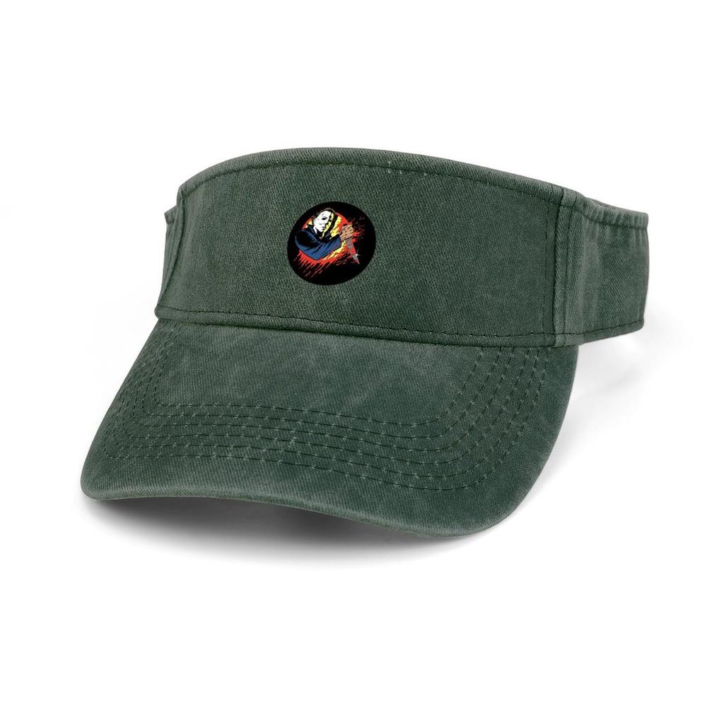 Ужас Хэллоуин Майкл Майерс Солнцезащитный козырек Дырявый верх Ковбойские шляпы унисекс Женские спортивные бейсбольные теннисные кепки для гольфа Кепки с открытым верхом на заказ