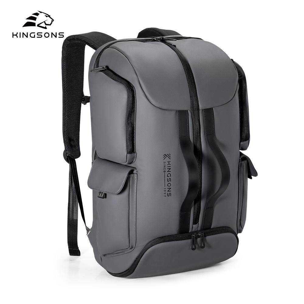Men Backpack Kingsons For 15.6 Inch Laptop 35 L Business Travel Backpack 2025 New Large Capacity Concise Design Waterproof 180° Open Up