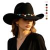 Roll Up Brim Cowboy Hat Wide Brim Wide Brim Hat Cool Cropped Jazz Hat  for Women & Men