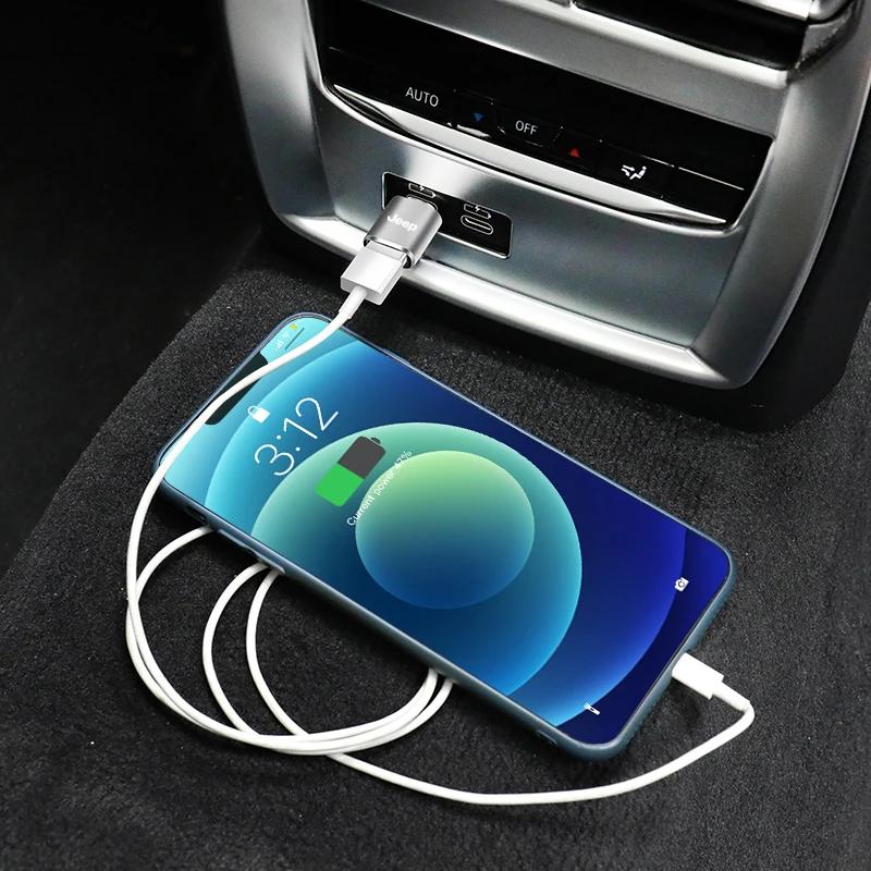 Для Jeep Type C OTG Штекер на USB Разъем-адаптер-конвертер Для Jeep Grand Cherokee Wrangler JK Gladiator Compass Rene
