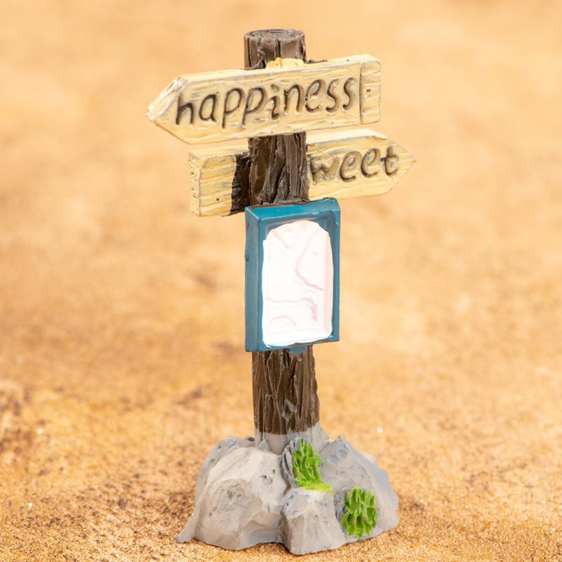 Микропейзаж Мох Декоративные Маленькие Украшения Моделирование Дорожных Знаков Изделия Из Смолы