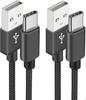 USB C Cable, [1M/Pack of 2] 3A Fast Charging USB C Cable Braided Type C Charger Cable USB To USB C Cable for Samsung Galaxy S21 S22