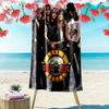 Guns&Roses Print Beach Towel, Large Soft Quick Dry Towel for Beach Camping Swimming