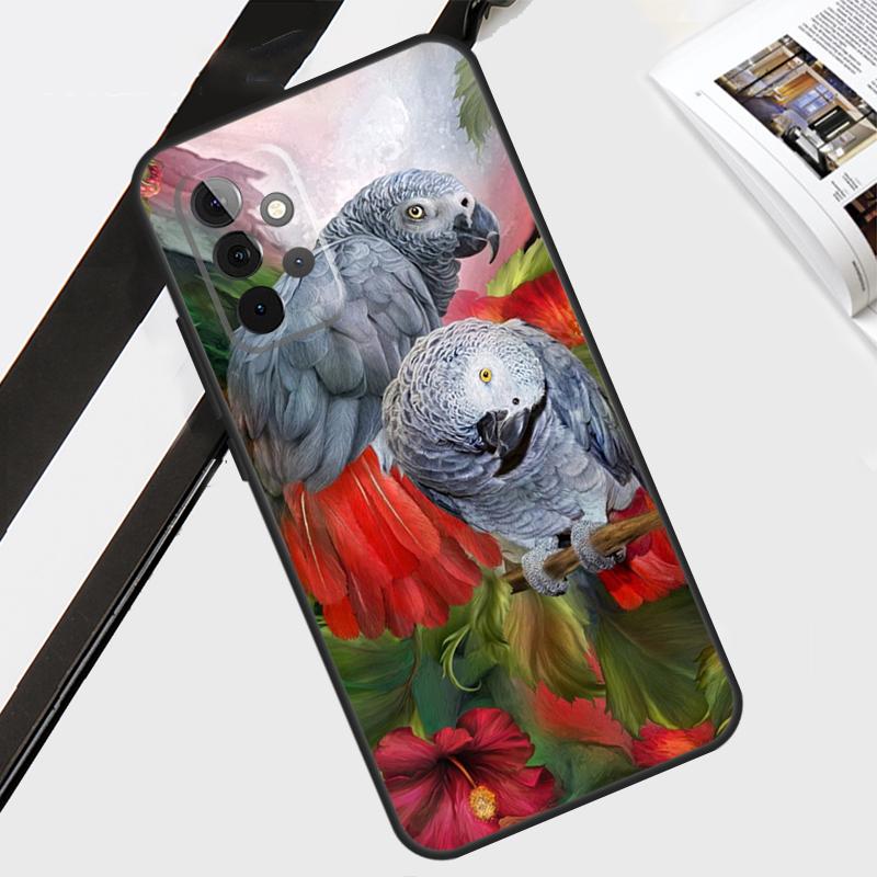 Чехол с животными, попугаями, птицами для Samsung Galaxy A55 A35 A15 A56 A36 A26 A16 A06 A54 A34 A14 A12 A22 A32 A52 A13 A53