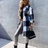 Осень/Зима 2021 Женская повседневная клетчатая рубашка с длинным рукавом